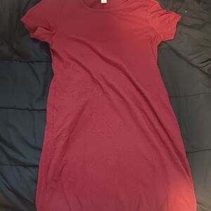 Old Navy Burgundy Short Sleeve Dress